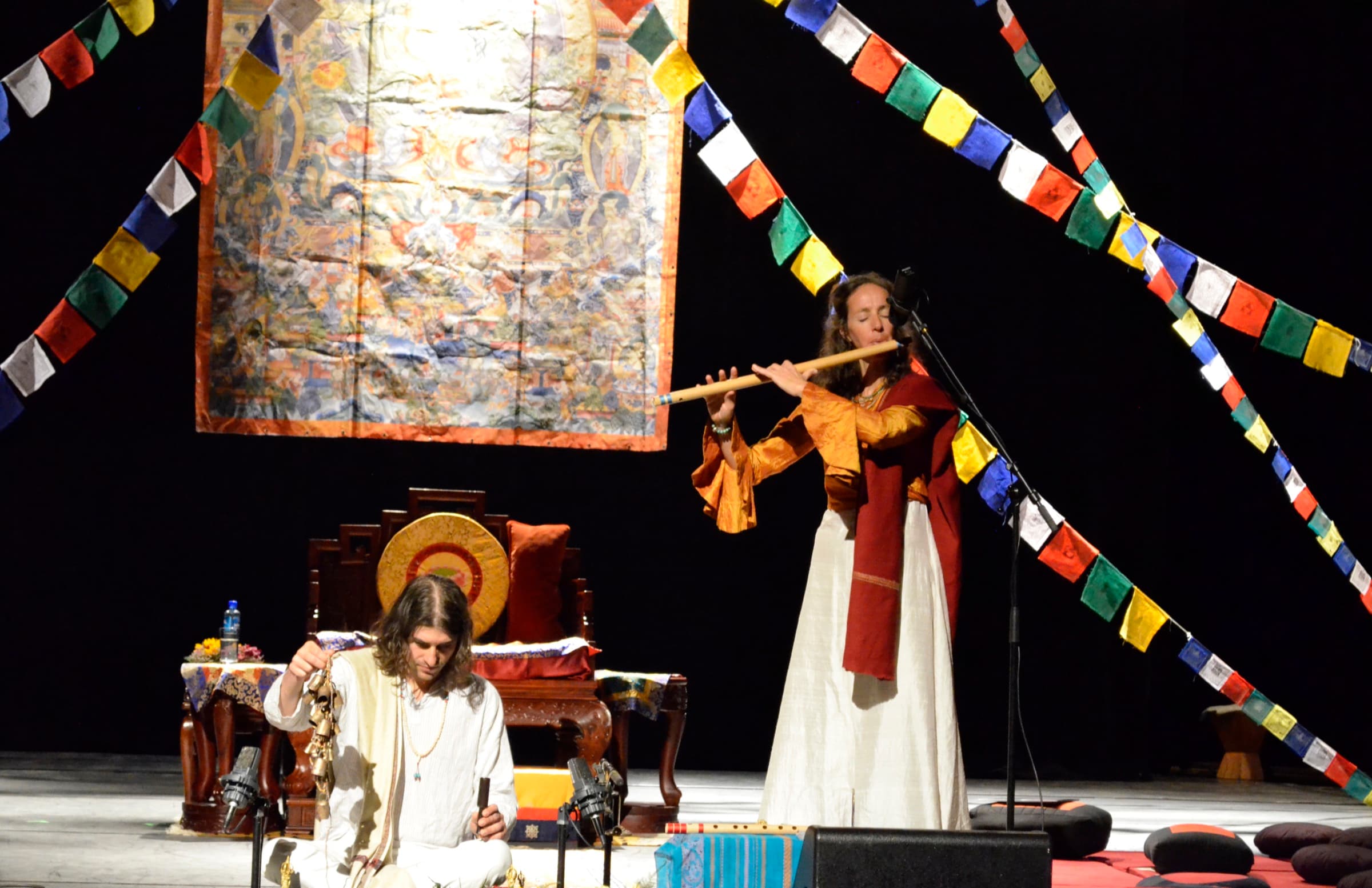 Concert with Tibetan prayer flags